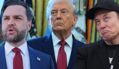 Wiceprezydent USA J.D. Vance, prezydent USA Donald Trump i miliarder Elon Musk