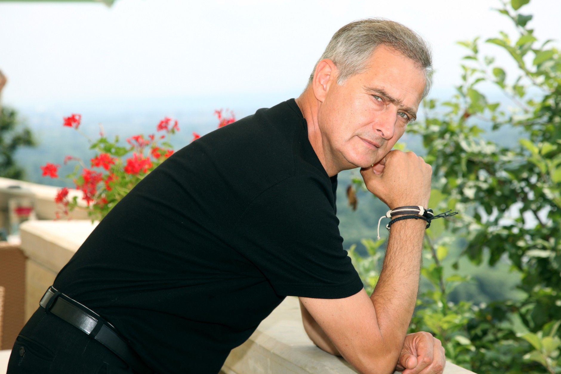 Olgierd Łukaszewicz na planie filmu "Uwikłanie"