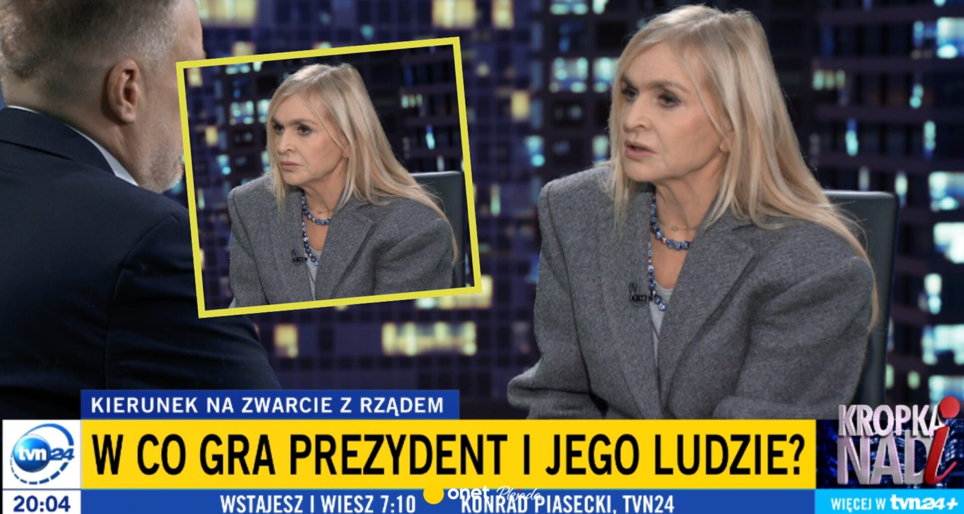 Mocne rozpoczęcie "Kropki nad i". Monika Olejnik nie gryzła się w język