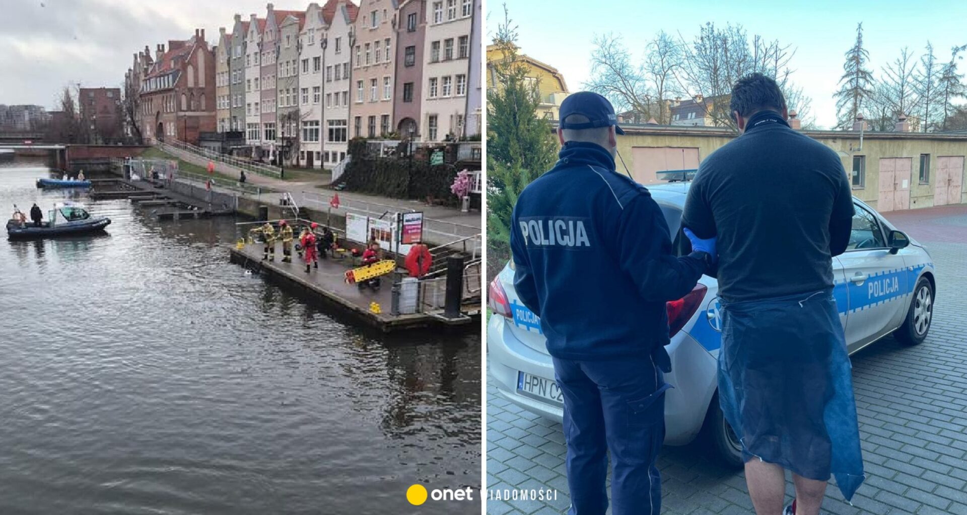 Wyszedł z rzeki i twierdził, że jego koledzy tam są. Fałszywy alarm w Gdańsku