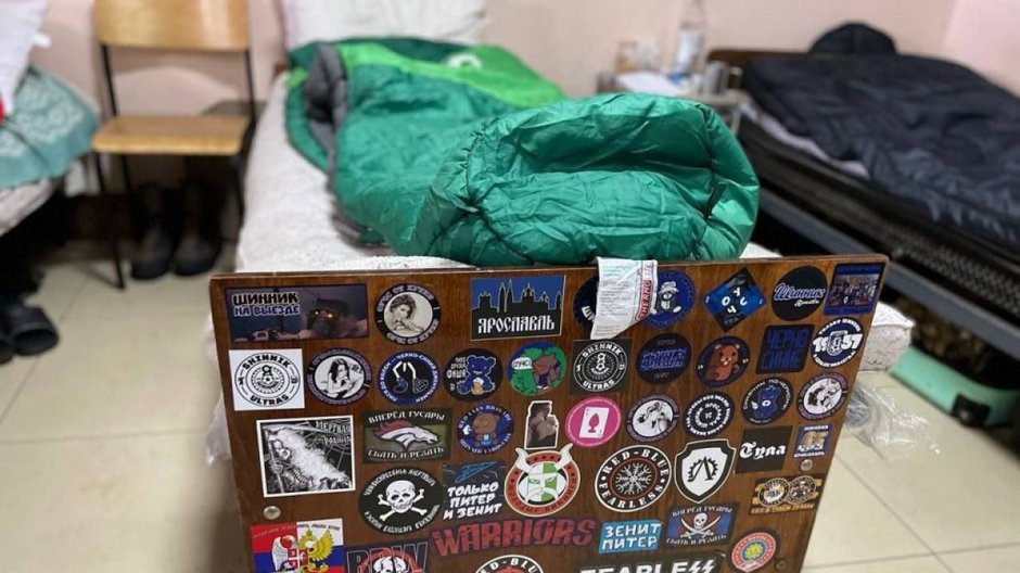  Członkowie Espanioli nie stronili od nazistowskiej symboliki. Zdj. @maryananaumova / Telegram