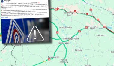 Miejsce karambolu na A4