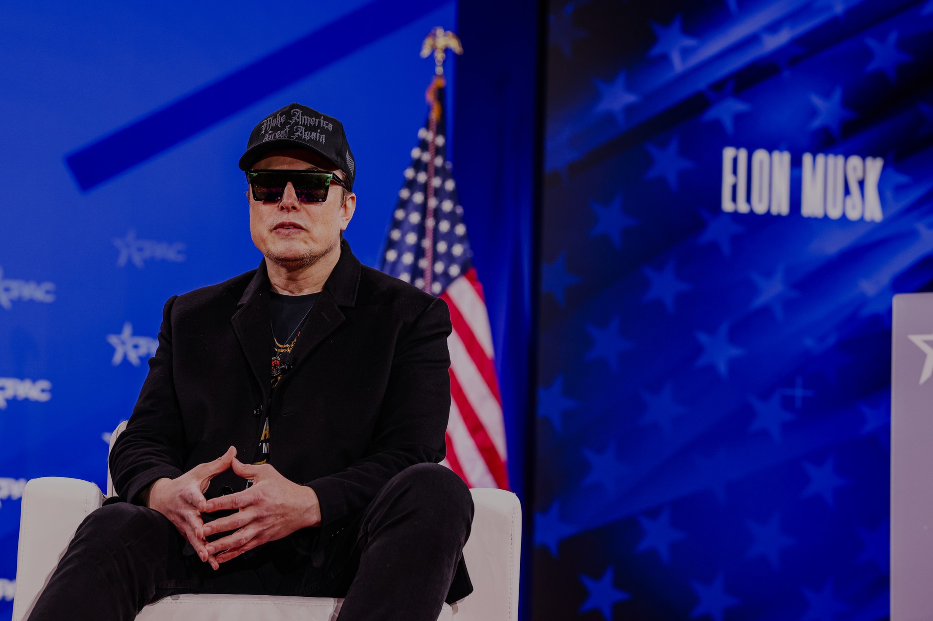 Elon Musk w Oxon Hill w stanie Maryland, 20 lutego 2025 r.