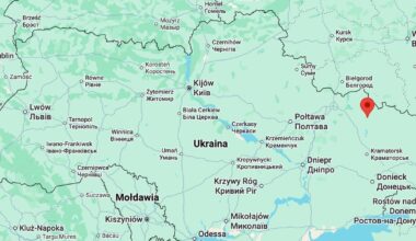 Kupiańsk na mapie Ukrainy