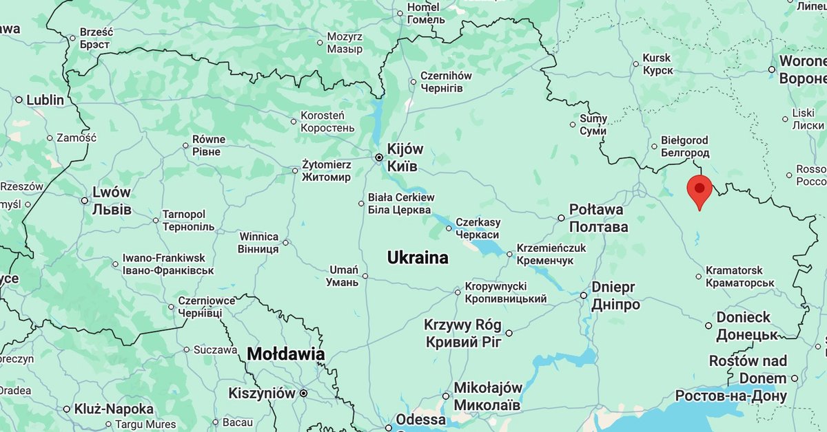 Kupiańsk na mapie Ukrainy