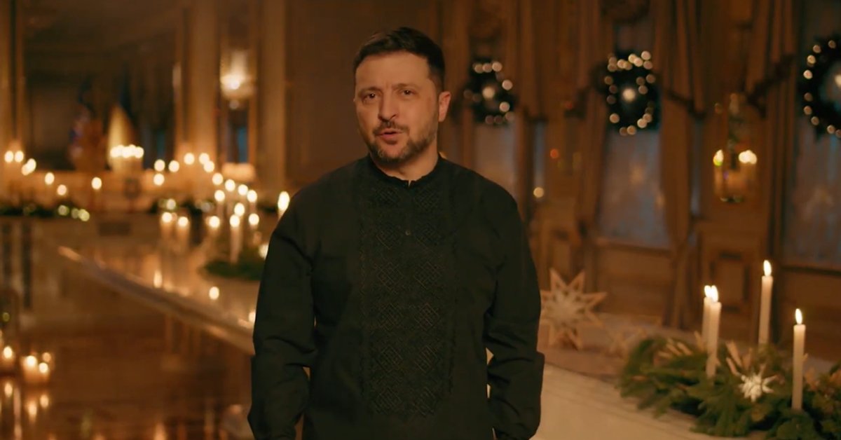 Wołodymyr Zełenski składa życzenia świąteczne. Wspomniał o Władimirze Putinie