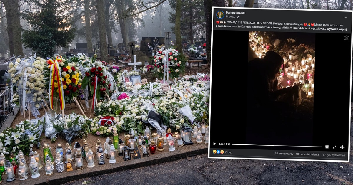 Przyprowadził zwierzęta na grób Danusi. Spotkał jej mamę. Przejmujące sceny