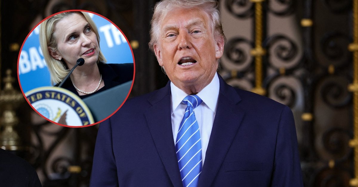 Donald Trump w Mar-a-Lago w Palm Beach na Florydzie, 28 grudnia 2025 r. Na mniejszym zdjęciu była ambasador USA w Ukrainie Bridget Brink