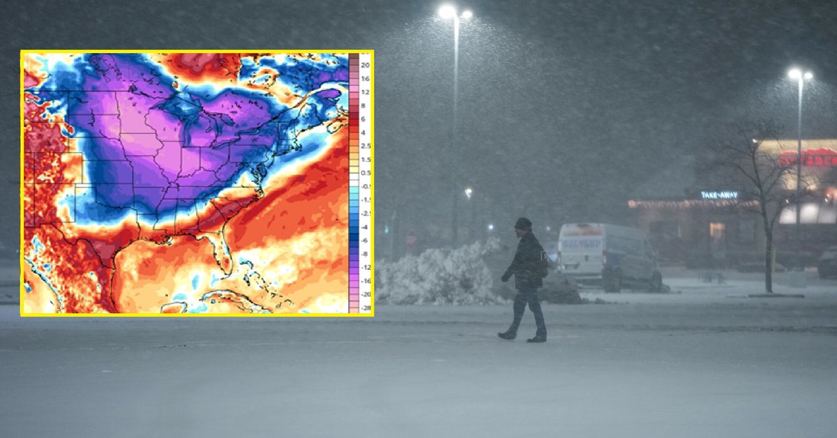 Na północnym wschodzie USA temperatura będzie niższa od normy nawet o 20-30 st. C