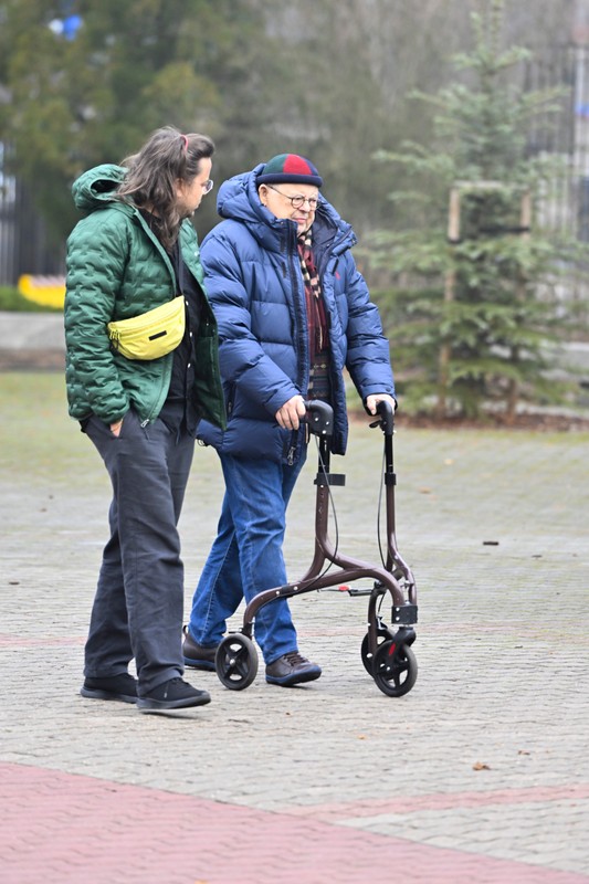 Wojciech Mann na pogrzebie Magdy Umer