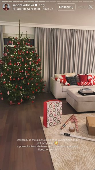 Sandra Kubicka przyozdobiła mieszkanie na święta