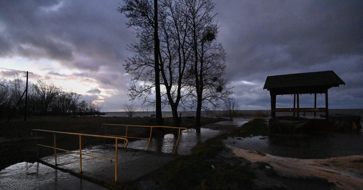 Podniesiony stan Zalewu Wiślanego