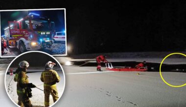 kobieta z dzieckiem wpadła do stawu. Trwa dramatyczna akcja ratunkowa