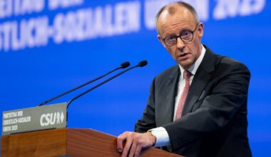 Friedrich Merz przemawia na konwencji CSU w Monachium