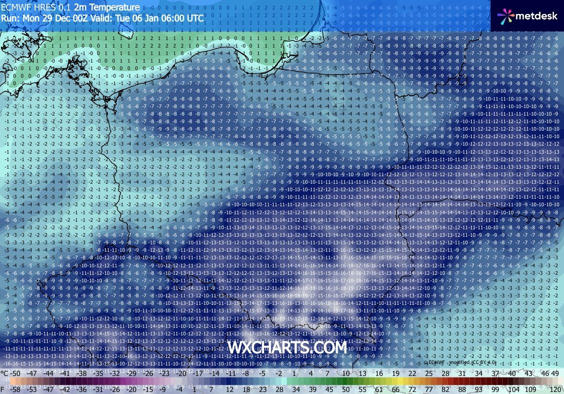 Na początku stycznia temperatura może spaść do -20 st. C