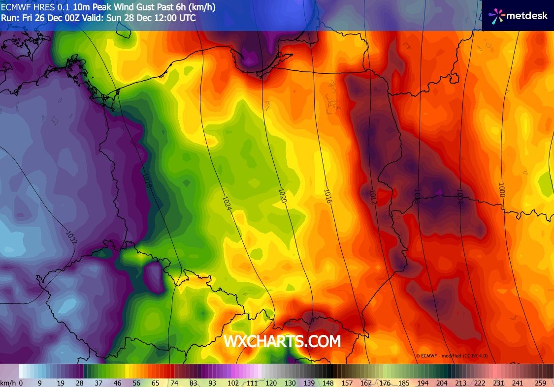 W niedzielę na wschodzie rozpęta się wichura