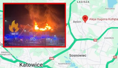 Duży pożar kamienicy w Będzinie