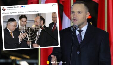 Nawrocki zrywa z Chanuką w Pałacu Prezydenckim. Dosadny komentarz Sikorskiego
