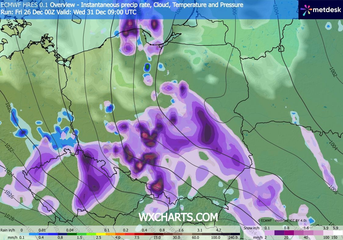 W Sylwestra może mocniej sypnąć śniegiem