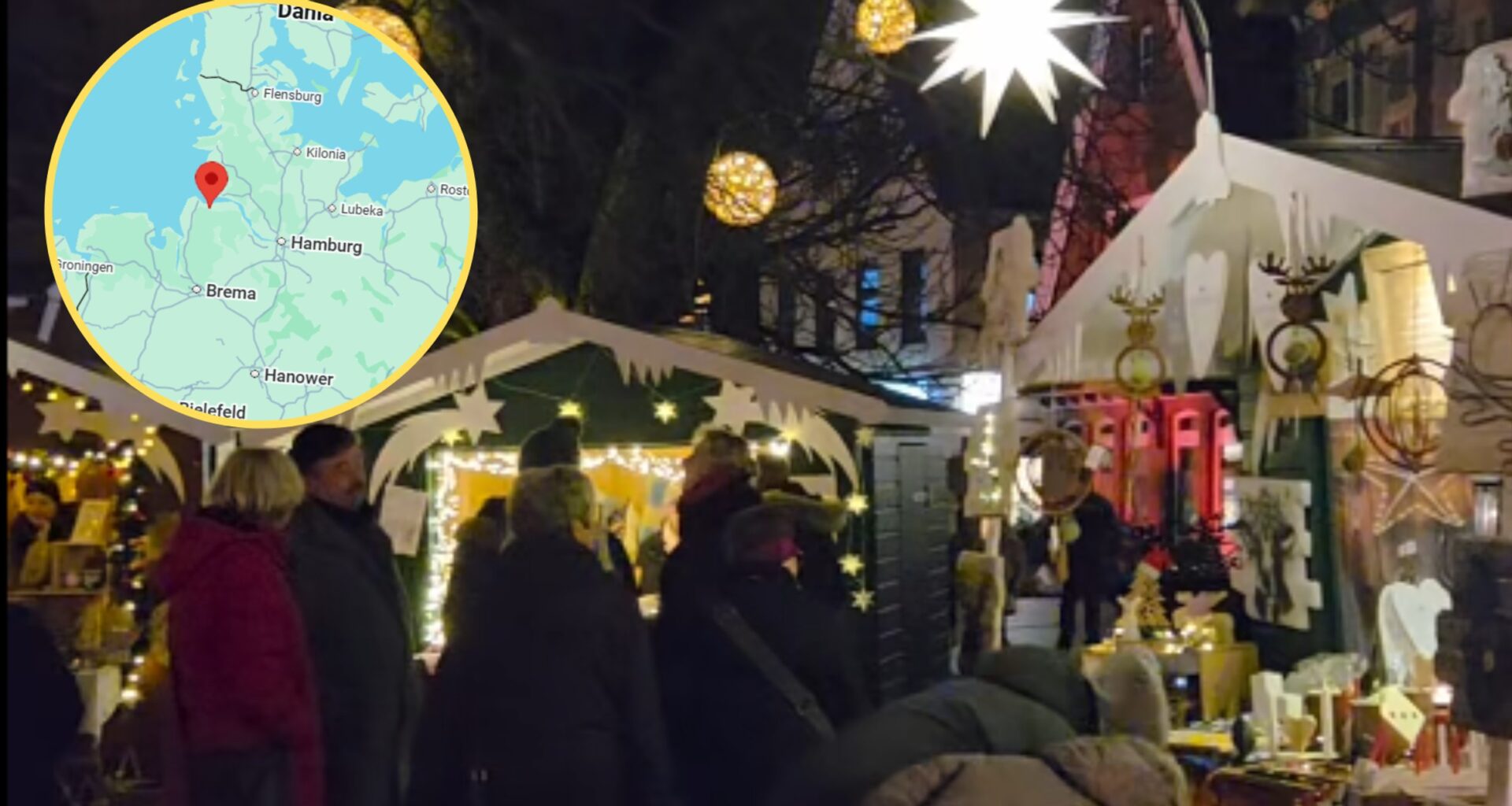 Skandal na jarmarku bożonarodzeniowym. Goście usłyszeli antysemickie piosenki (Screen: Google Maps)