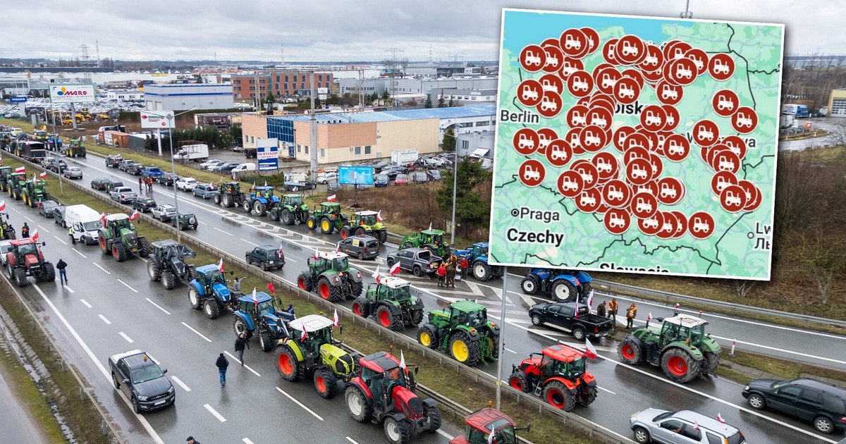 Blokady rolnicze 30 grudnia na drogach w Polsce. Mapa protestów