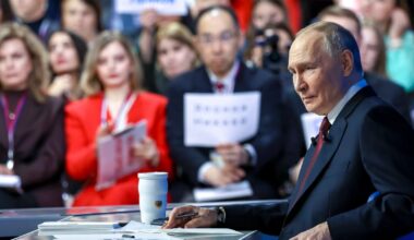 Władimir Putin podczas dorocznej konferencji prasowej, 19 grudnia 2025 r.