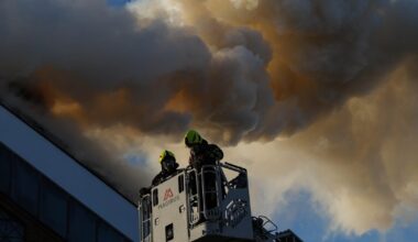 Pożar poddasza kościoła pw. Najświętszego Serca Pana Jezusa przy ul. Władysława Kunickiego w Lublinie