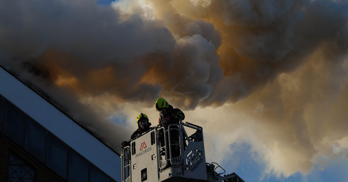 Pożar poddasza kościoła pw. Najświętszego Serca Pana Jezusa przy ul. Władysława Kunickiego w Lublinie