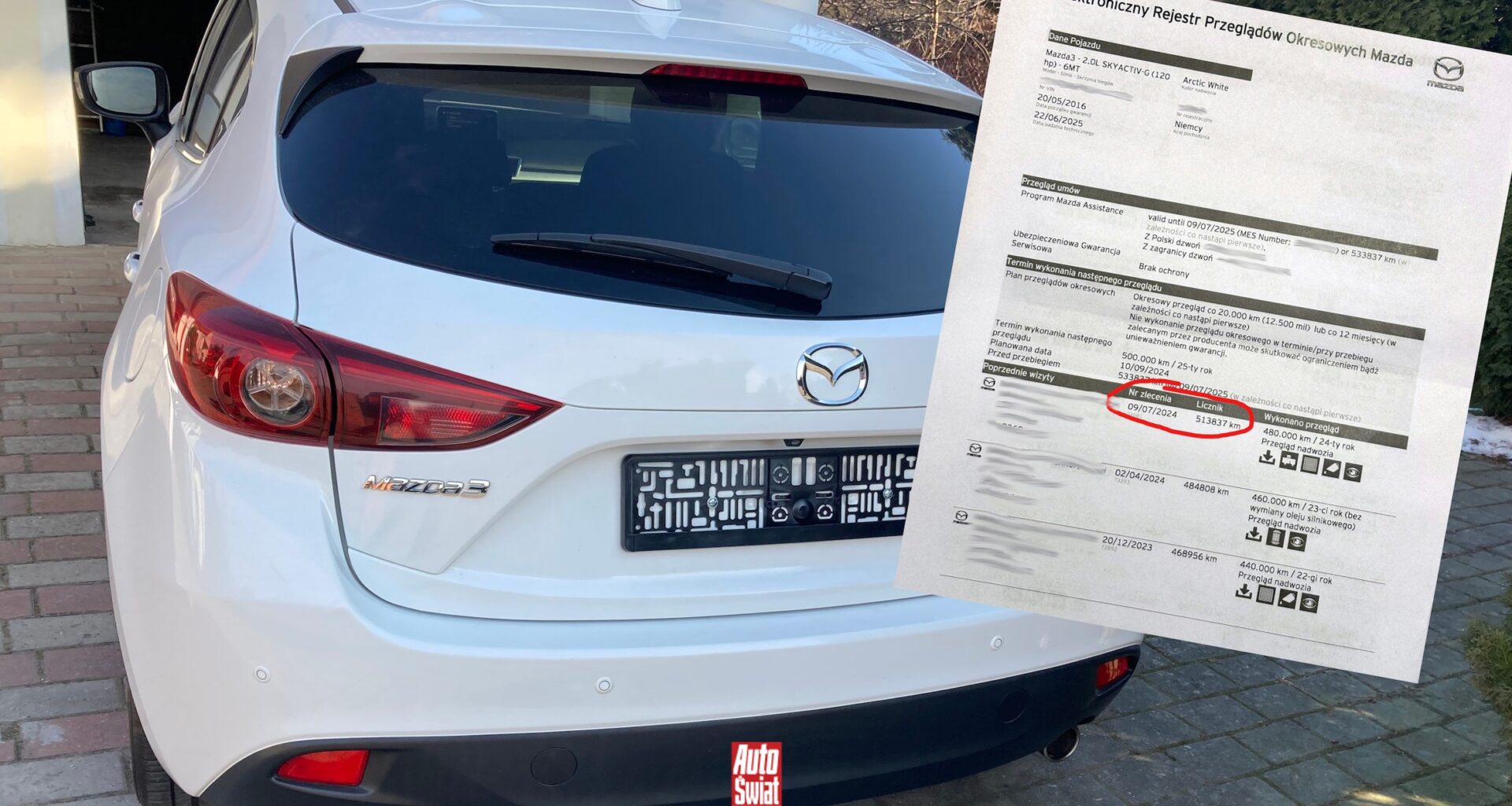 Kupił Mazdę od handlarza. Przekręconą o ponad 330 tys. km. Finał historii szokuje