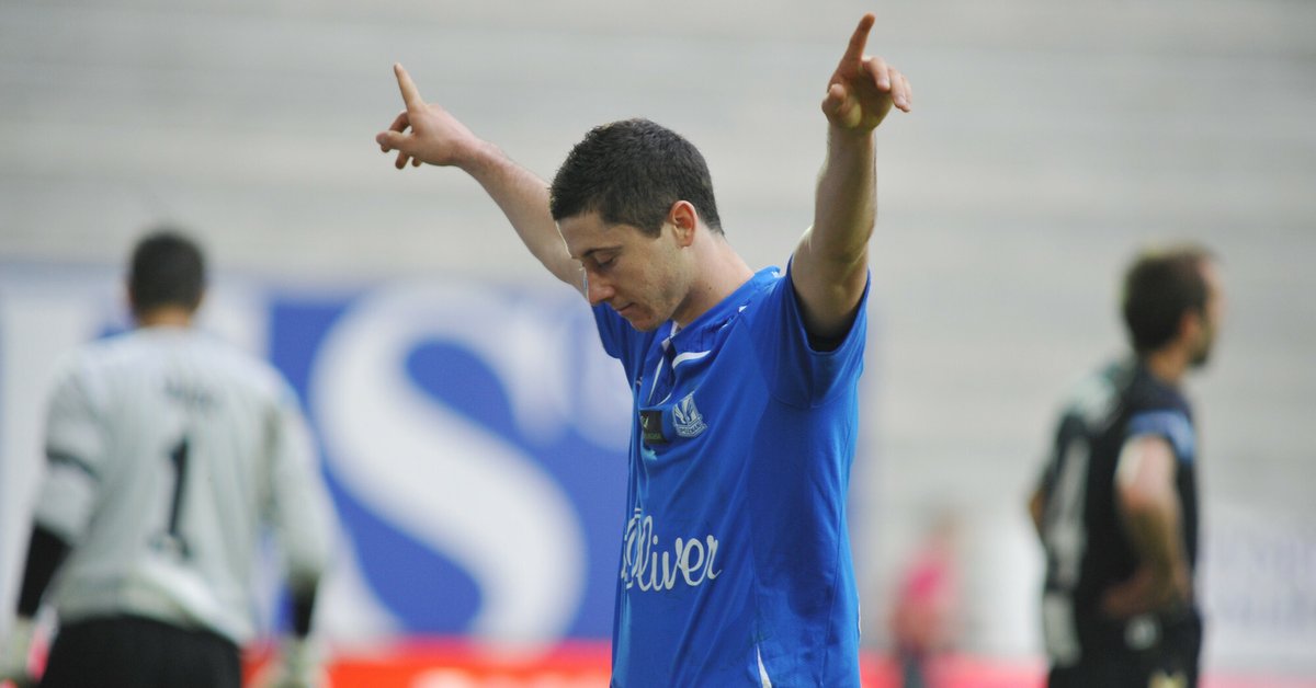 Robert Lewandowski w Lechu Poznań, zdjęcie z 2010 r.