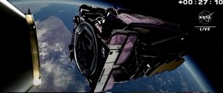 Kosmiczny Teleskop Jamesa Webba chwilę po odłączeniu od rakiety Ariane 5