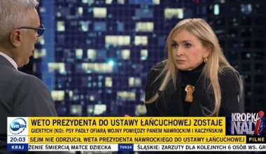 Roman Giertych w programie Moniki Olejnik "Kropka nad i" w TVN24