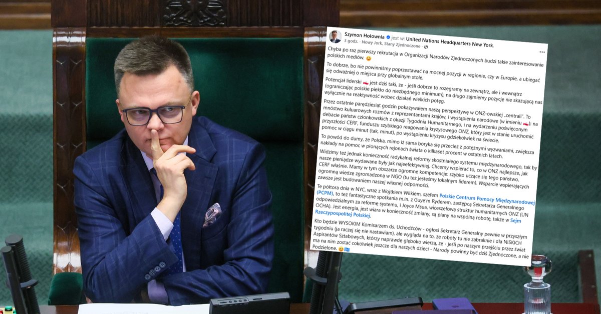 Szymon Hołownia przerywa milczenie. Pisze o swojej przyszłości. Chodzi o ONZ