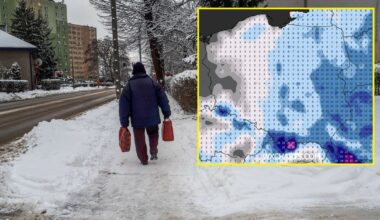 Prognozowana suma opadów w Polsce do 2 stycznia