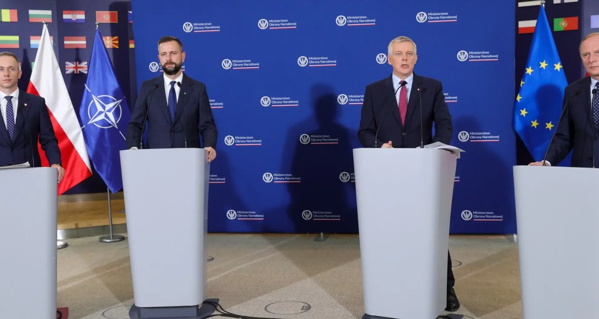 Konferencja prasowa z udziałem ministra obrony narodowej Władysława Kosiniak-Kamysza