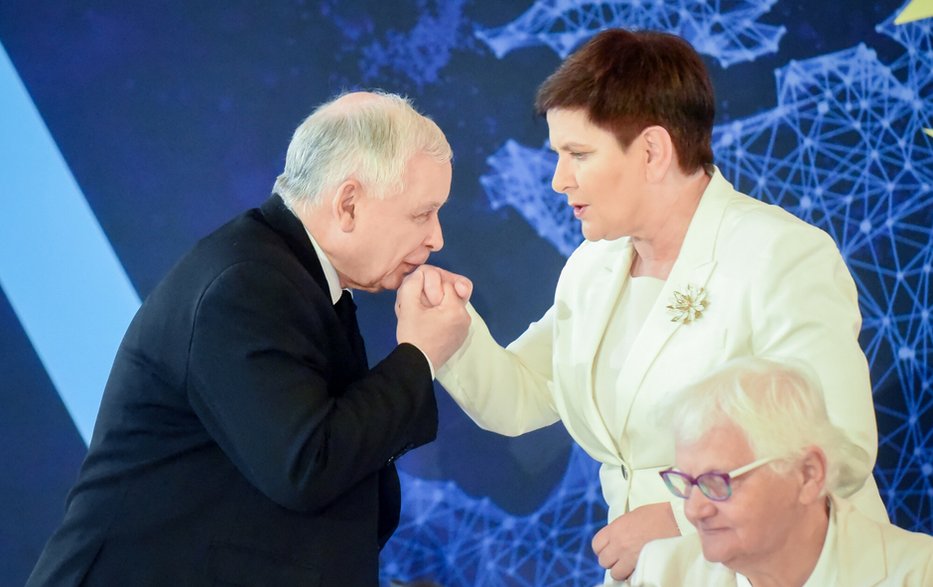 Jarosław Kaczyński i Beata Szydło w 2019 r. 