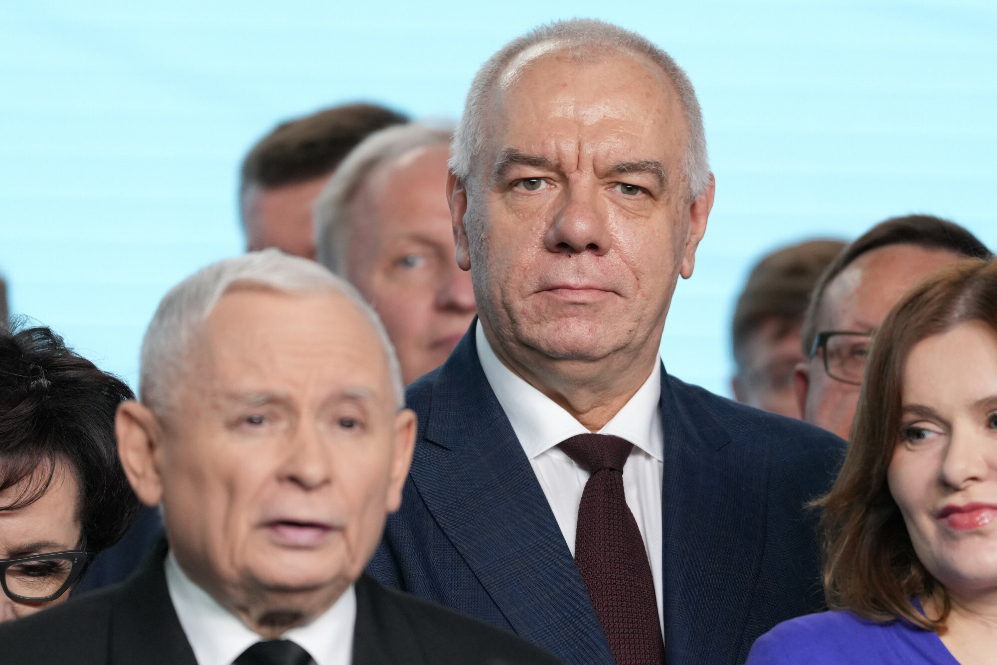 Jarosław Kaczyński, Jacek Sasin. Foto: Marysia Zawada/REPORTER