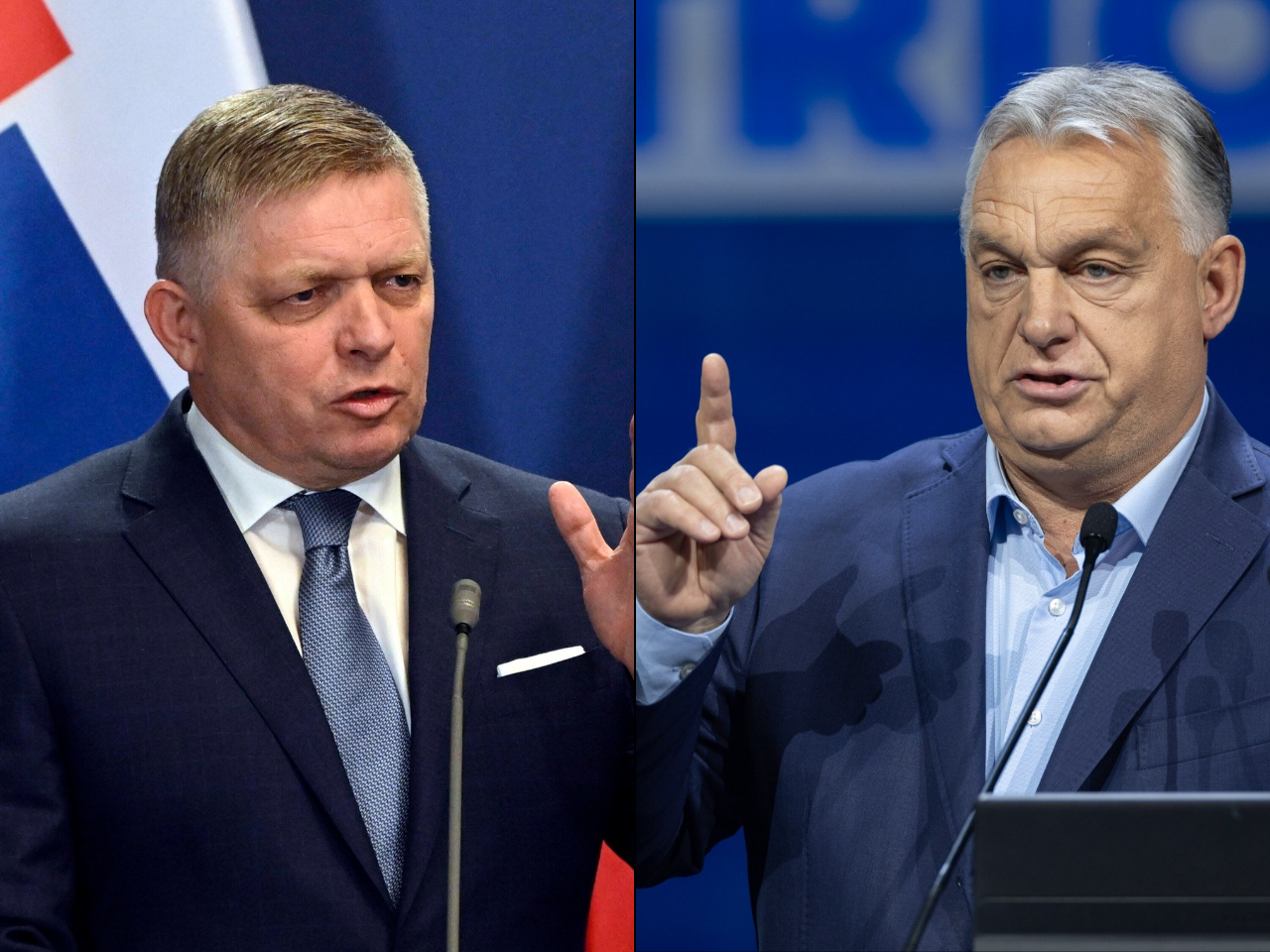 Premier Słowacji Robert Fico i premier Węgier Viktor Orban