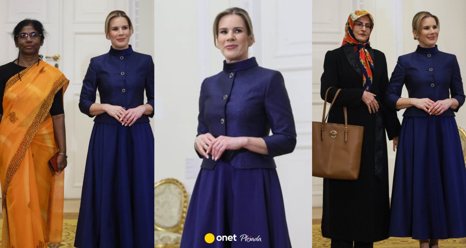 Marta Nawrocka na spotkaniu z ambasadorkami w Pałacu Prezydenckim. Zabrała głos