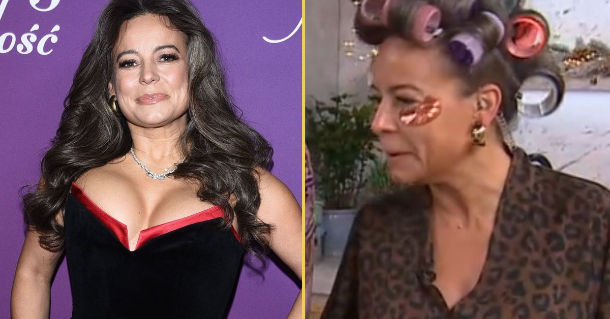Anna Mucha w wałkach na antenie "Dzień dobry TVN". "O tej porze tak wyglądać"