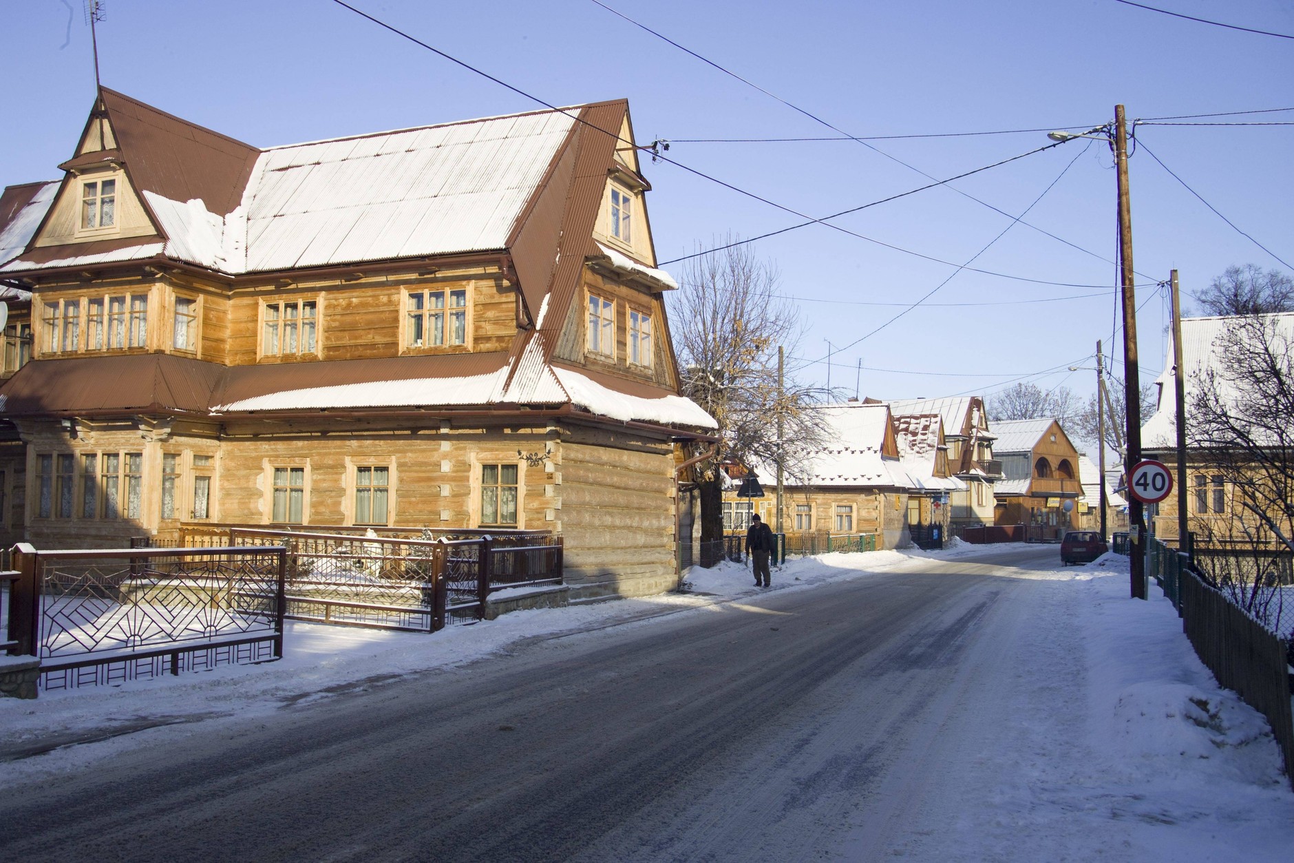 Drewniane domy w Chochołowie na Podhalu