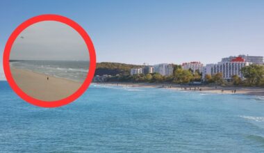 Tak wyglądała plaża w Międzyzdrojach po 8 rano w drugi dzień świąt (screen: webcamera.pl)