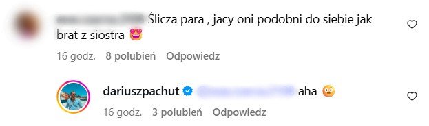 Dariusz Pachut reaguje na komentarz internautki