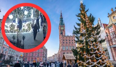 Robiły sobie zdjęcia. Nagle załamała się konstrukcja. Na pomoc ruszyli przechodnie (screen: YouTube/@SMGdansk)