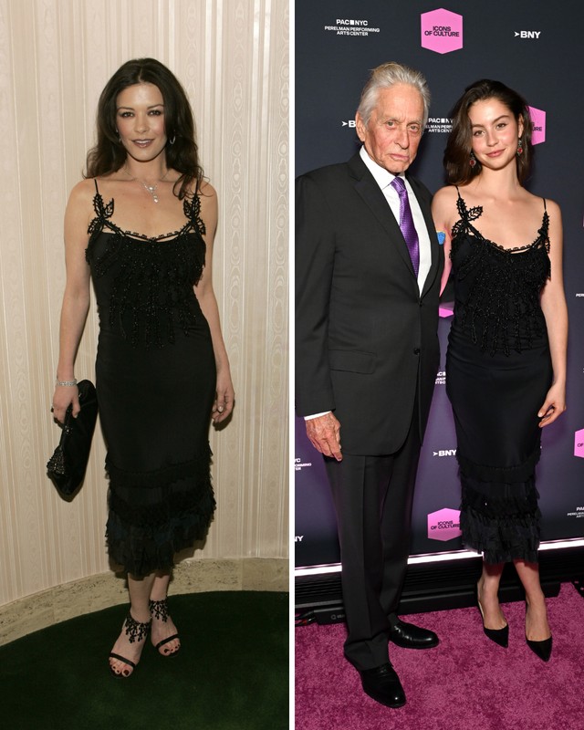 Catherine Zeta-Jones w 2006 r. i Carys Zeta Douglas w 2025 r.