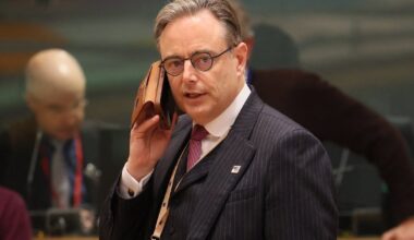 Premier Belgii Bart De Wever w Brukseli, 18 grudnia 2025 r.