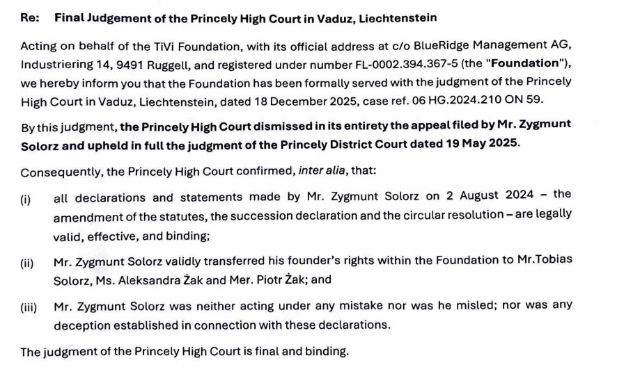 Wyrok sądu w Liechtensteinie