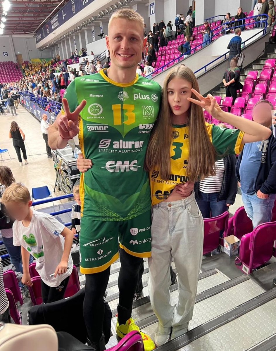 Jurij Gladyr z córką Darią