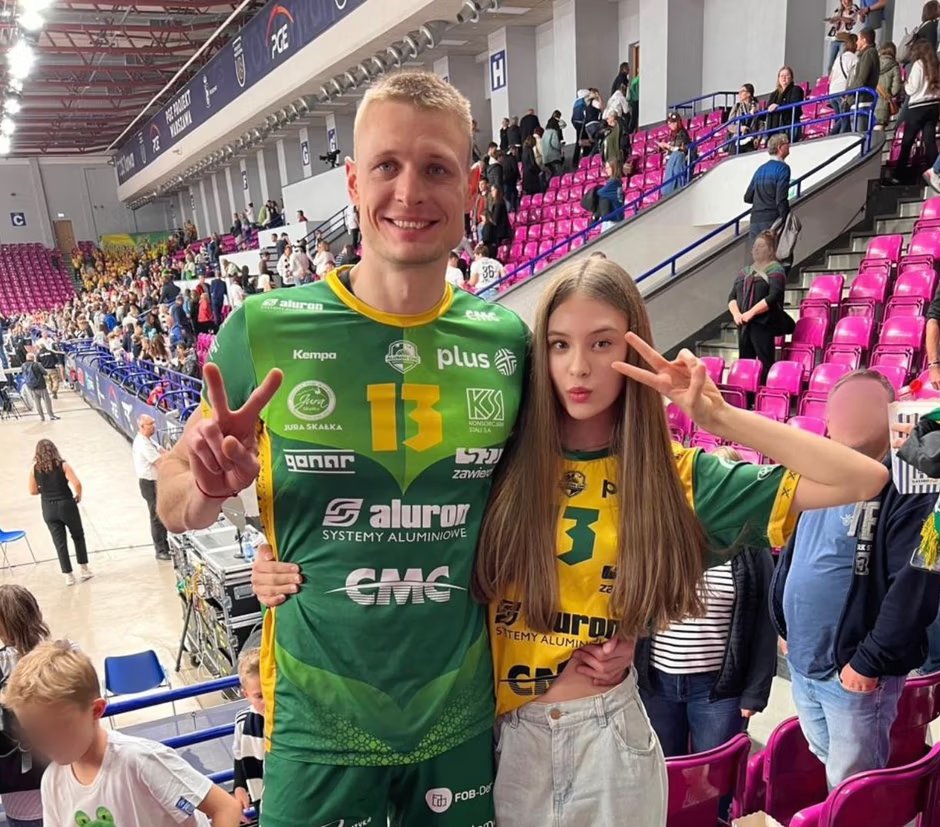 Jurij Gladyr z córką Darią