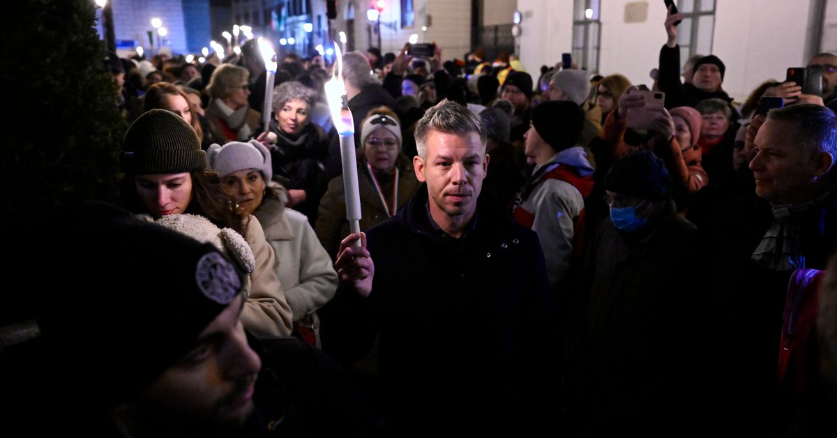 Lider partii TISZA Peter Magyar